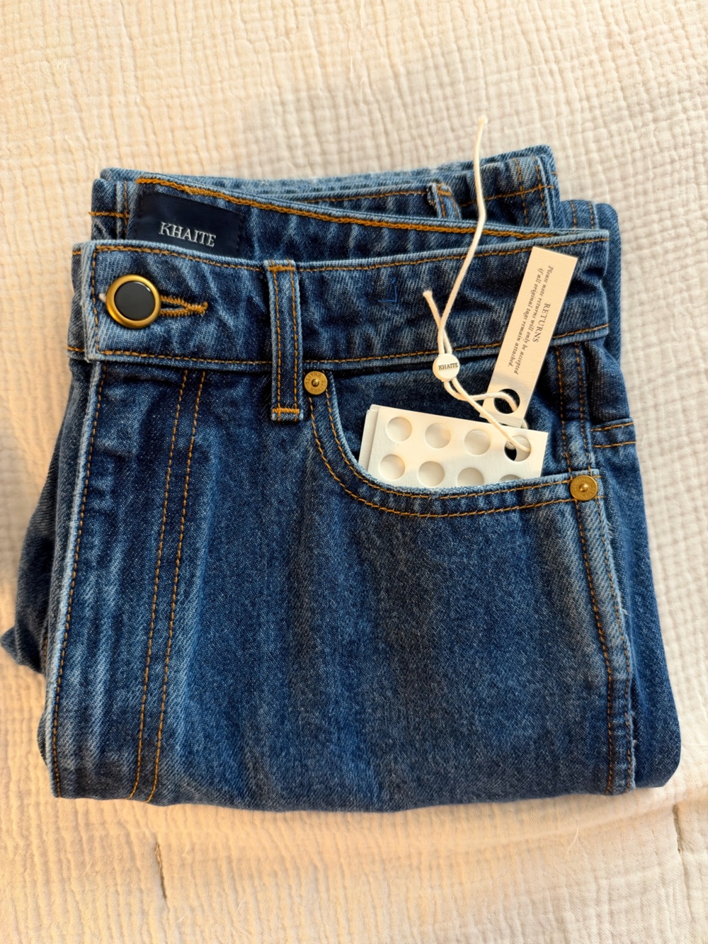 KHAITE Abigail Jeans Denim Size 25 Color Montgomery